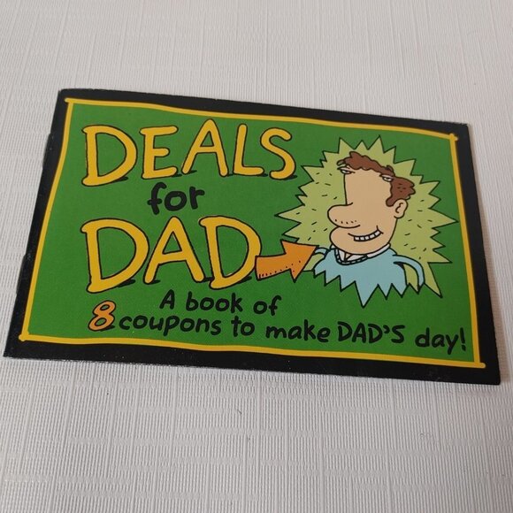 Vintage Fathers Day Gift Wrap Golf Dad Coupon Book - Picture 3 of 5